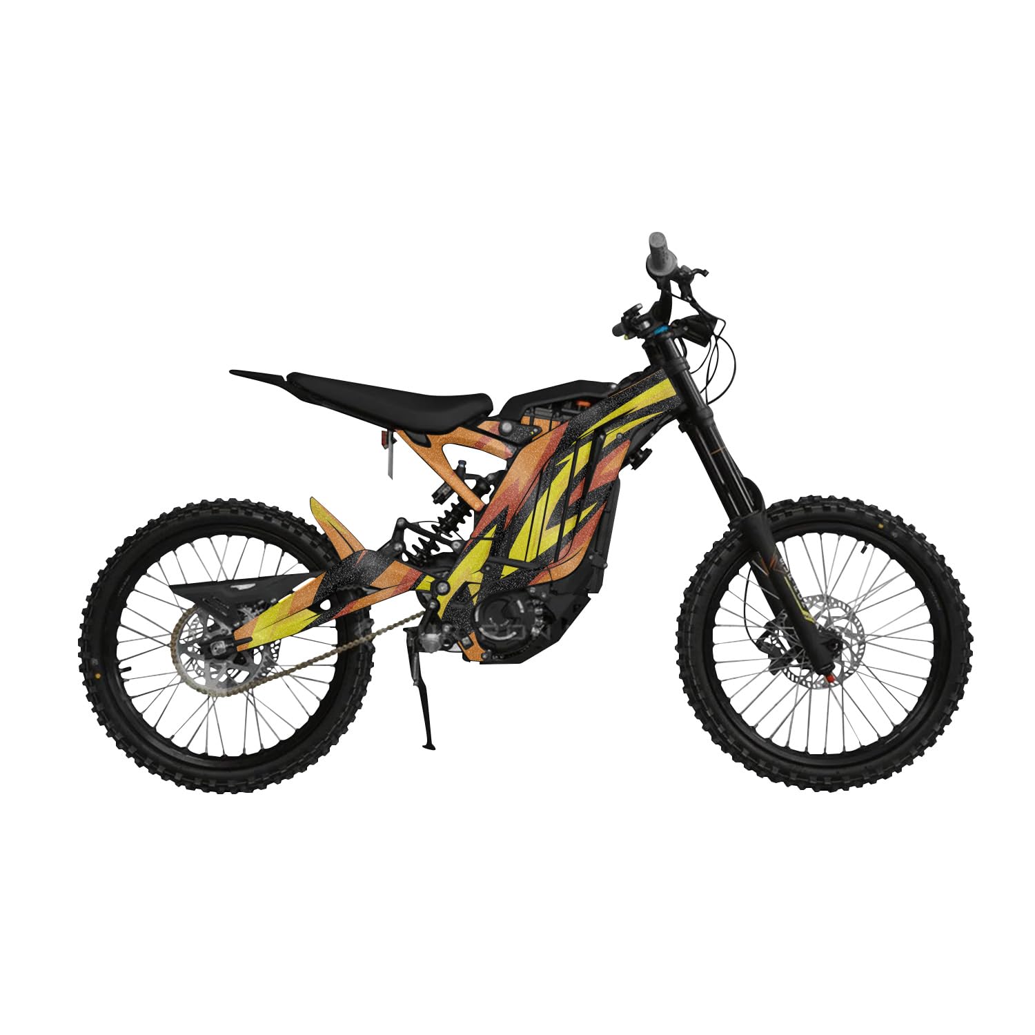 Glossy Glitter Surron Light Bee Graphics Kit Wrap - Tribal Orange - Sur-Ron Skin - Premium 3M Vinyl Protective Wrap Decal Cover - Easy to Apply | Crafted in The USA by MightySkins