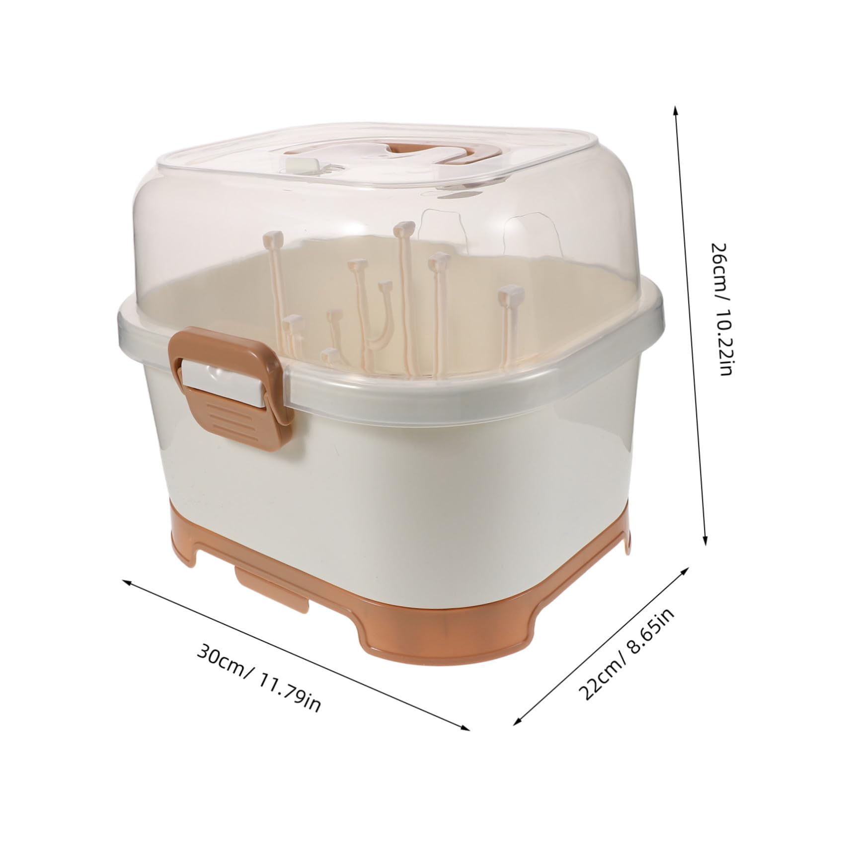 ORFOFE Contenitore per Biberon di Capacità con Coperchio Scolabiberon Portatile e Organizer per Biberon per Riporre Oggetti Essenziali in Modo Ordinato