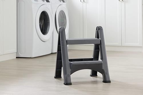 Miniatura 8 de Banquillo plegable de 2 escalones marca Rubbermaid Commercial 4209 EZ Step 2, 1 Gris,Blanco