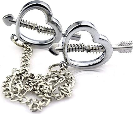 Pinzas para pezones pinzas para pezones mujeres pinza para pezones extrema, estimulación del pezón, con cadena, esclavo fetiche erótico SM juguete sexual para mujeres