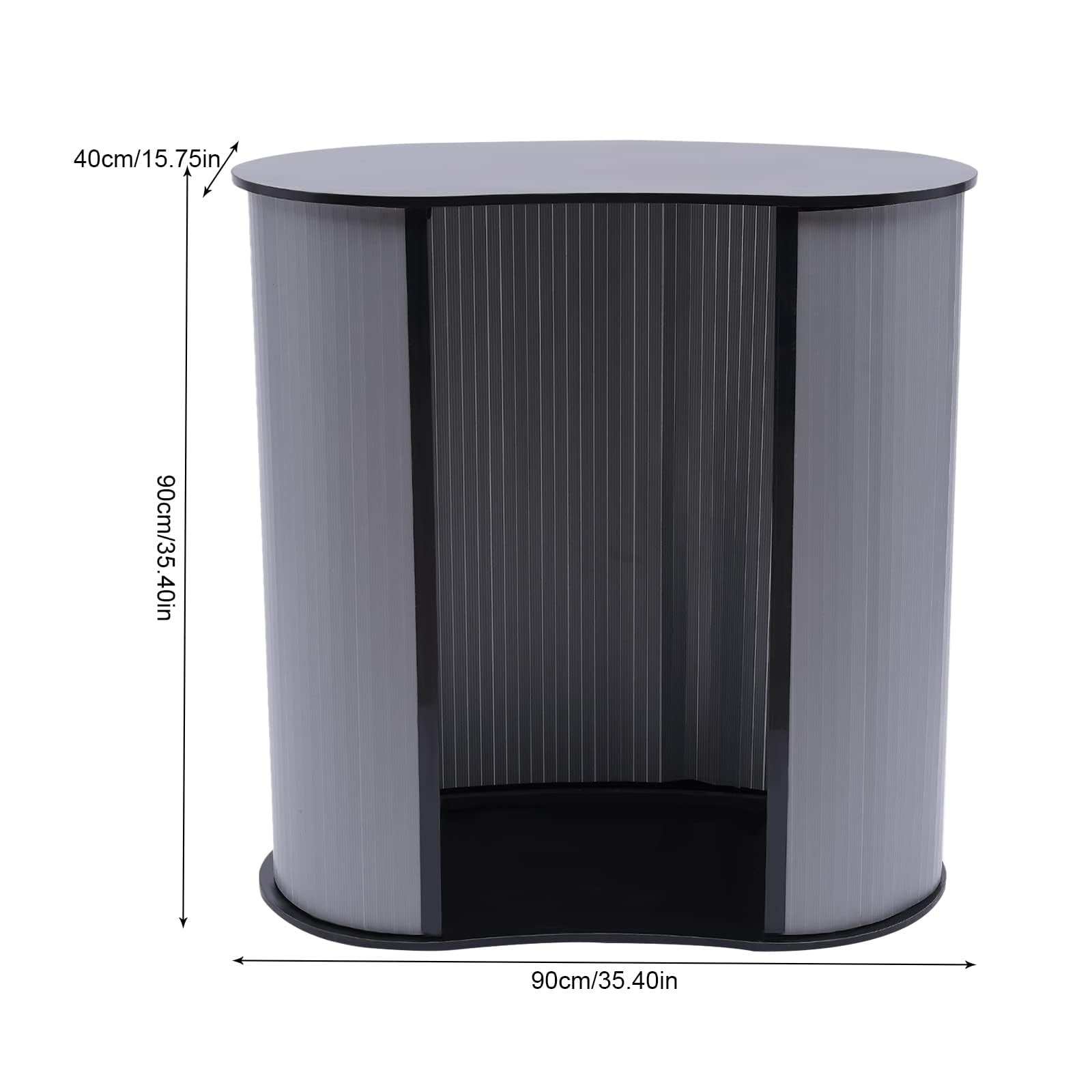 Messetheke Faltbar 40x90x90 cm Tragbar Empfangstheke Counter Table Display 50KG Präsentationsständer Mit Tragetasche Schwarz