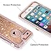 Anuck Case for iPhone 6S Plus Case, for iPhone 6 Plus Case (5.5 inch), 3 in 1 Hybrid Heavy Duty Defender Case Sparkly Floating Liquid Glitter Protective Hard Shell Shockproof TPU Cover - Rose Gold