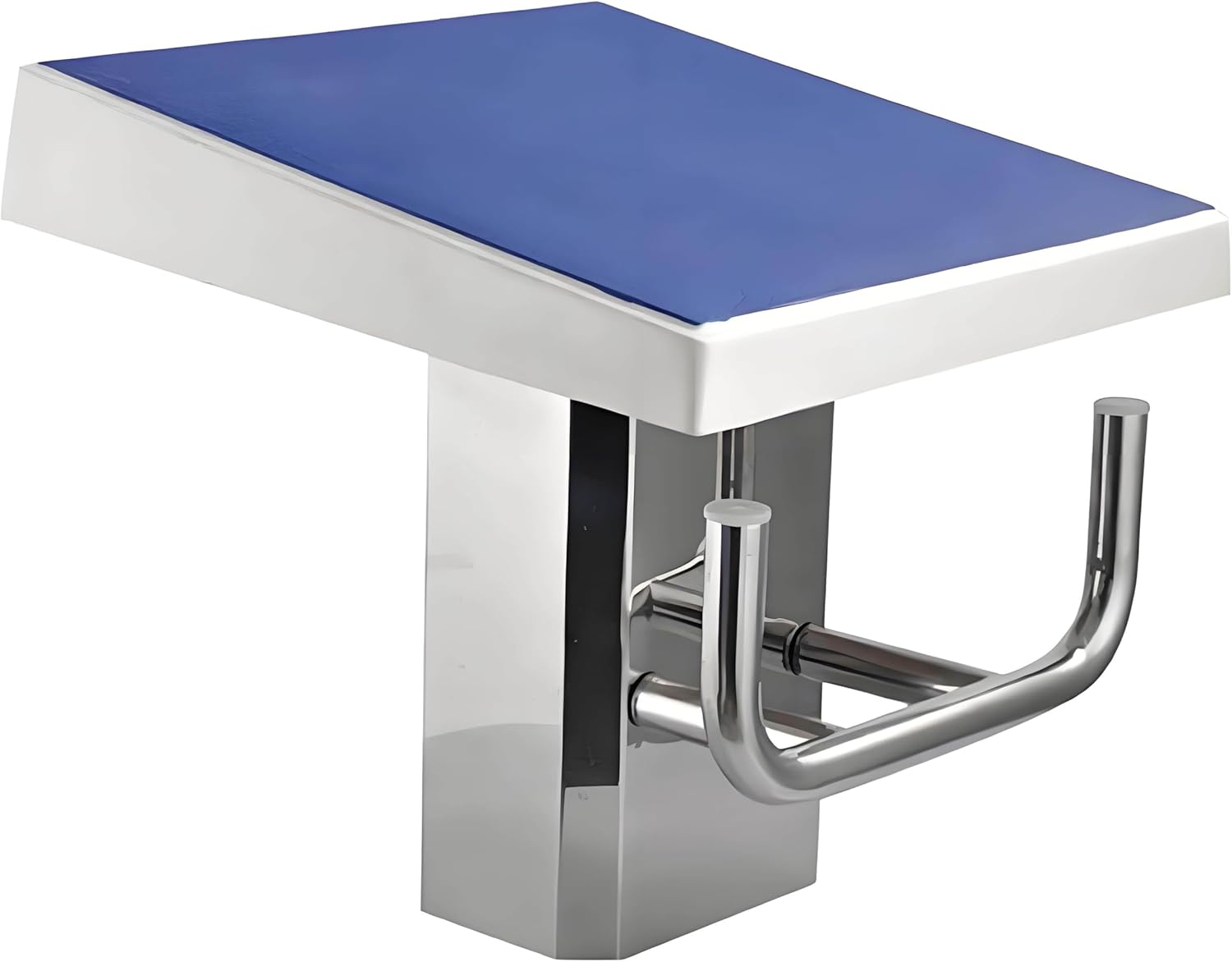 Professional Heavy Duty Diving Board, One Step Diving Starting Block, Stainless Steel Pool Jumping Platform with Handle, 15° Incline for Swimming Competitions