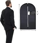 5 Pack Garment Bags for Hanging Clothes, 40 Inch Suit Bags with Zipper and Clear Window for Travel and Clothes Storage, Breathable Garment Covers for Suits Coats Uniforms Shirts