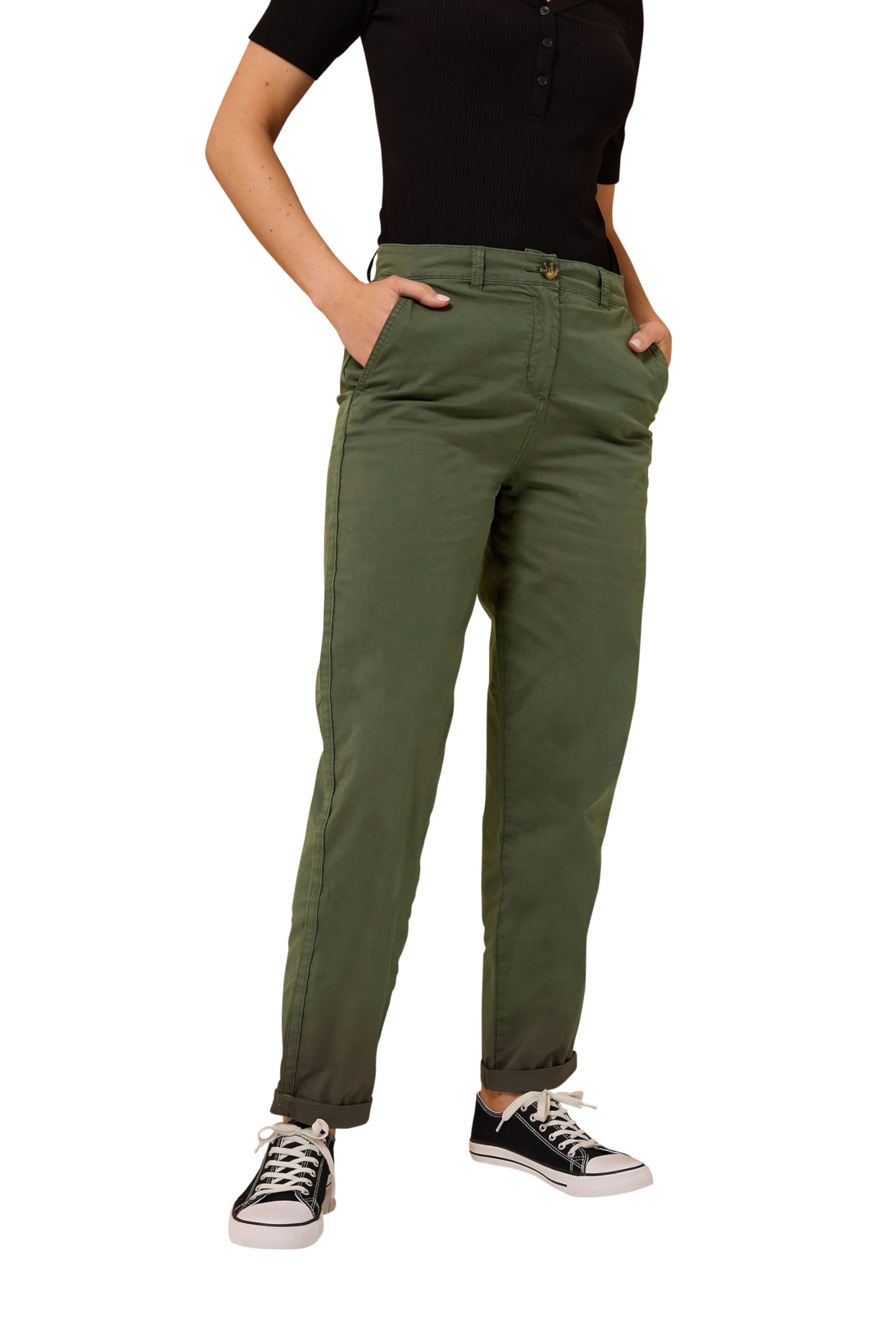 Long Tall Sally Women's Light Khaki Tall Straight Leg Chino Jeans 14XL