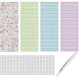 【GLÄNZENDE STRASSSTEINE】- Selbstklebende Strasssteine sind aus hochwertigem Acryl，Hat einen guten Brechungsindex und funkelt in verschiedenen Lichtwinkeln，Glänzende Dekorationen machen Ihre kleinen Dinge schöner.