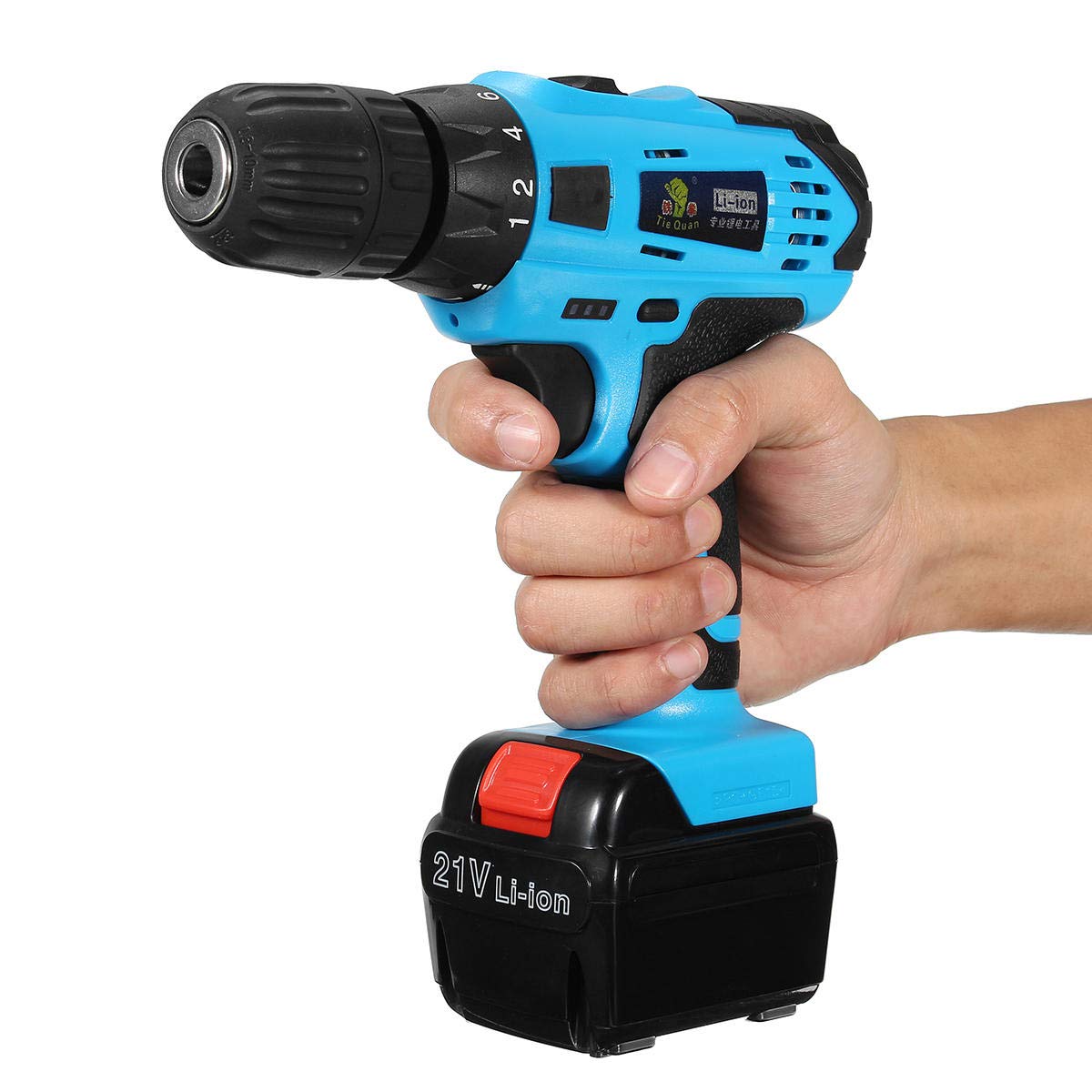 Perceuse électrique sans fil 21V pour fixer vos meubles sur mur difficile avec mèche 10mm