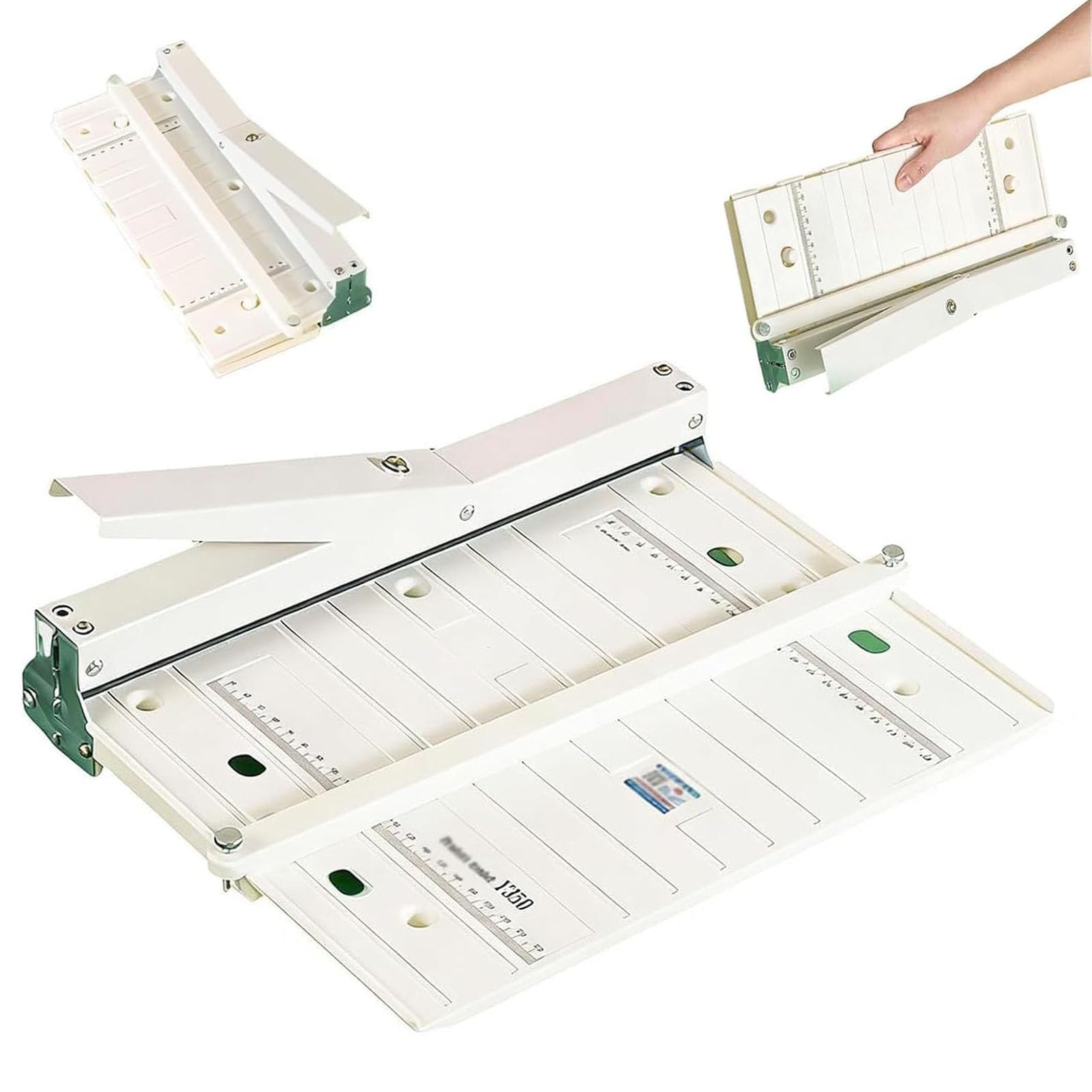 Piegatrice per carta A4/A3, piegatura di precisione da 350 mm per stampa libri, piegatura lettere, elaborazione di biglietti, ideale per uso professionale e organizzazione