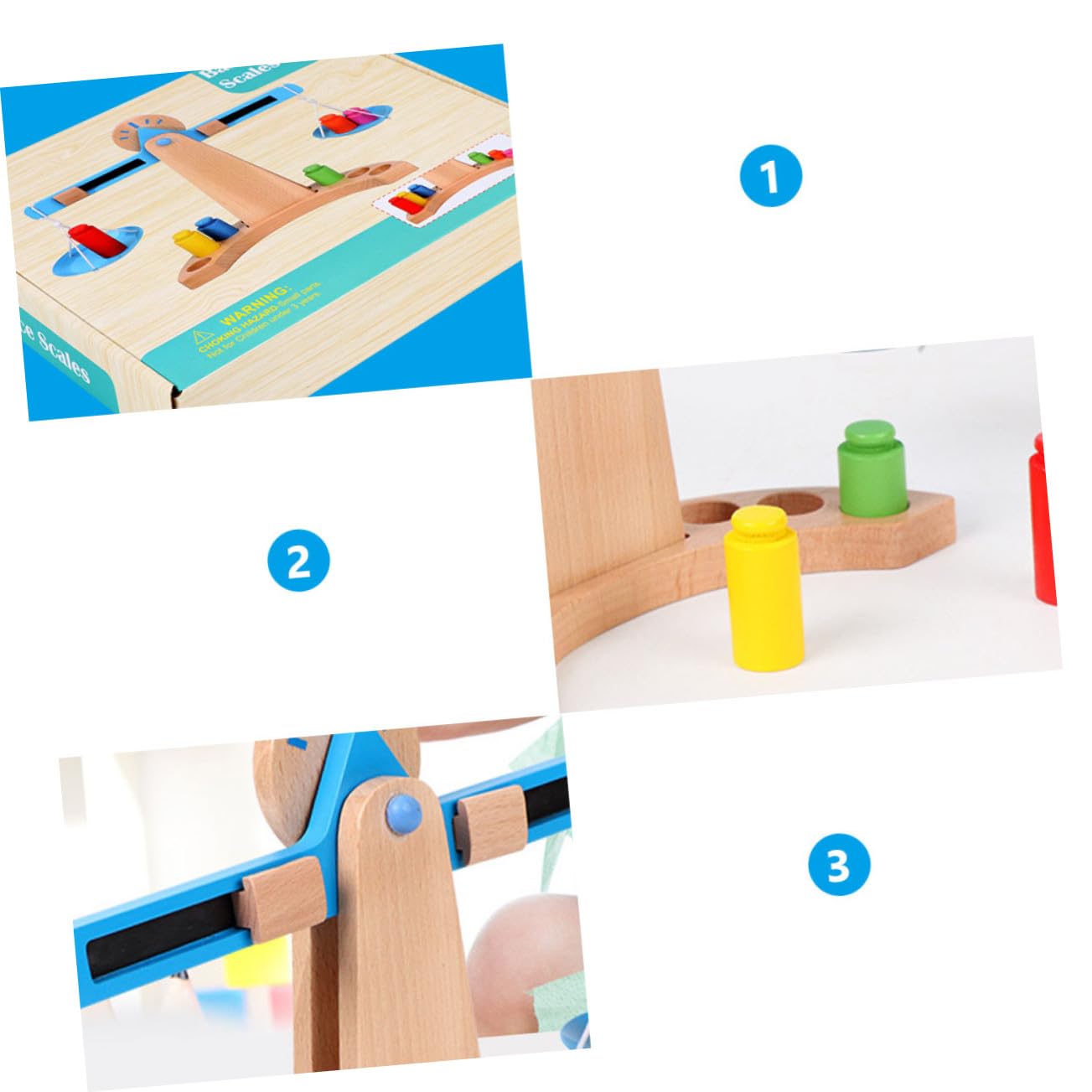 Juguete de Madera Equilibrio Infantil Educativa Montessori para Bebés Desarrollo de Creatividad y Cálculo Básico Regalo Seguro y Duradero para Pequeños