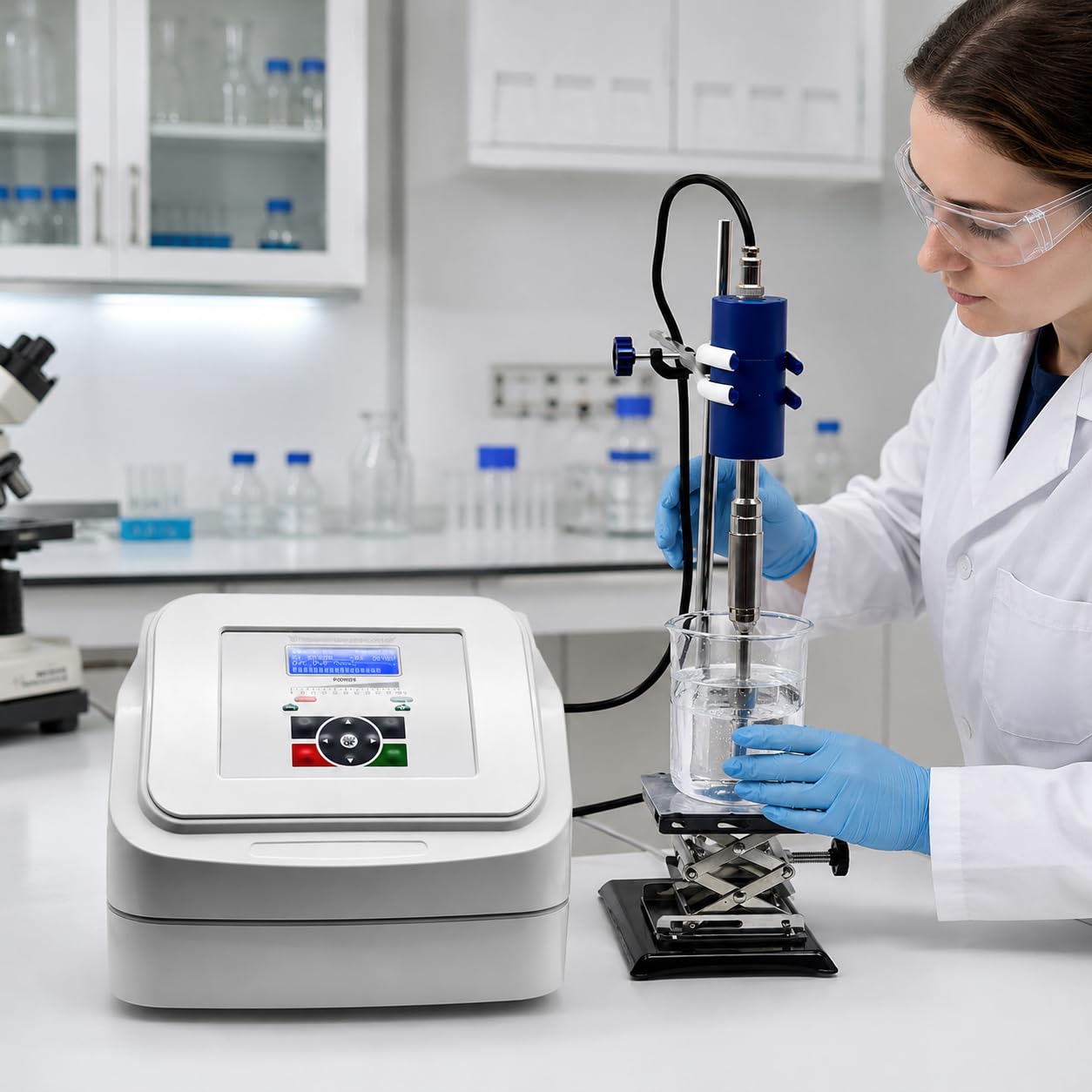 Sonicador ultrasónico homogeneizador de laboratorio de 800 W, emulsionante dispersor de 20 kHz con sonda de titanio de 6 mm para preparación de muestras