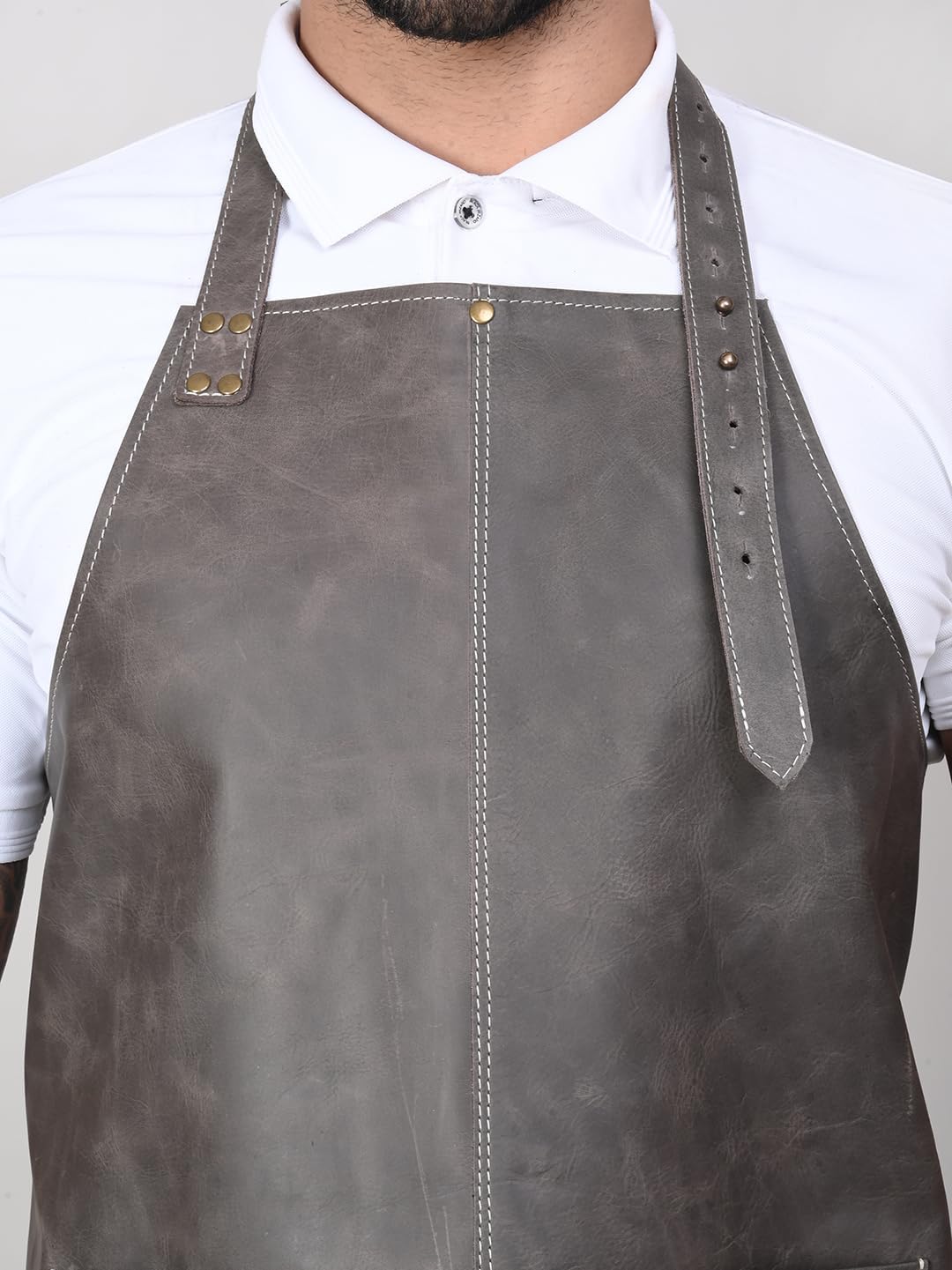 RABADA Leather Apron with Tool Pocket, Heavy Duty Apron, Woodworkers Apron, Mechanics Apron, Blacksmiths Apron, Carpenter Apron, Heat and flame resistance aprons, Adjustable M to 4XL Apron.