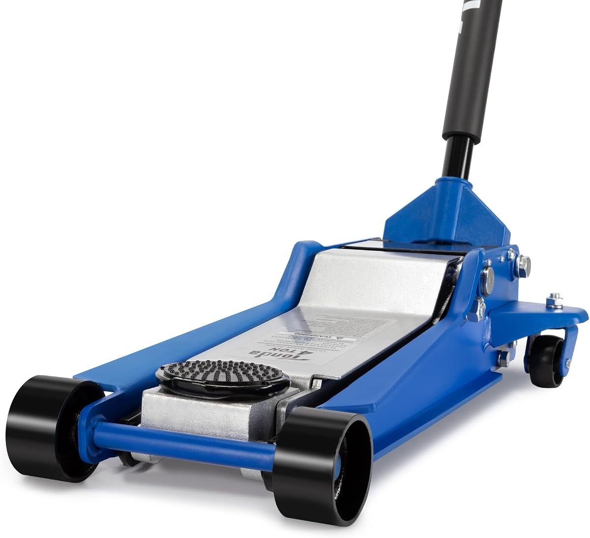 AAIN Hydraulic Low Profile Floor Jack, Heavy-Duty Service Trolley Jack | Dual Piston Quick Lift Pump| 4 Ton (8,000 lb) Capacity| Fast Lifting| Blue