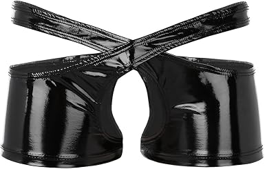 iEFiEL Sexy Mens Wetlook Faux Leather 