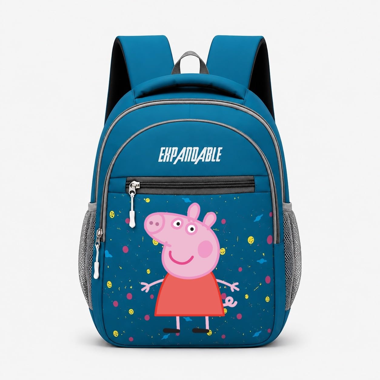 expandable Peppa Pig Kids Backpack for Boys and Girls School Bag with Space Galaxy Print – Durable Preschool & Kindergarten Travel Rucksack, Blue-picture-30