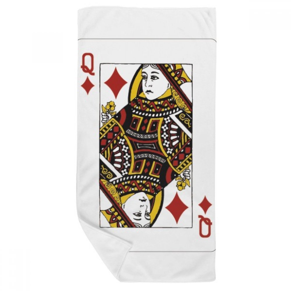 Serviette de bain Diamant Q motif cartes à jouer drap de toilette douche 35x70cm