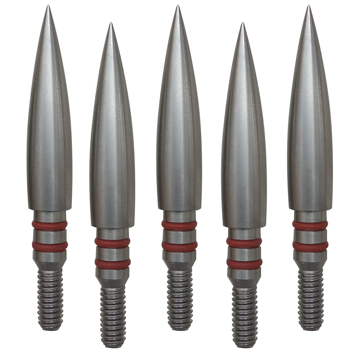 Aklisdlha Field Points arrowheads 100/125/150/200/300 Grains Archery Field Points,Stainless Steel Screw in Archery Field Tips and Broadheads (1 Dozen 12 PCS) (17/64″-125 Grains)