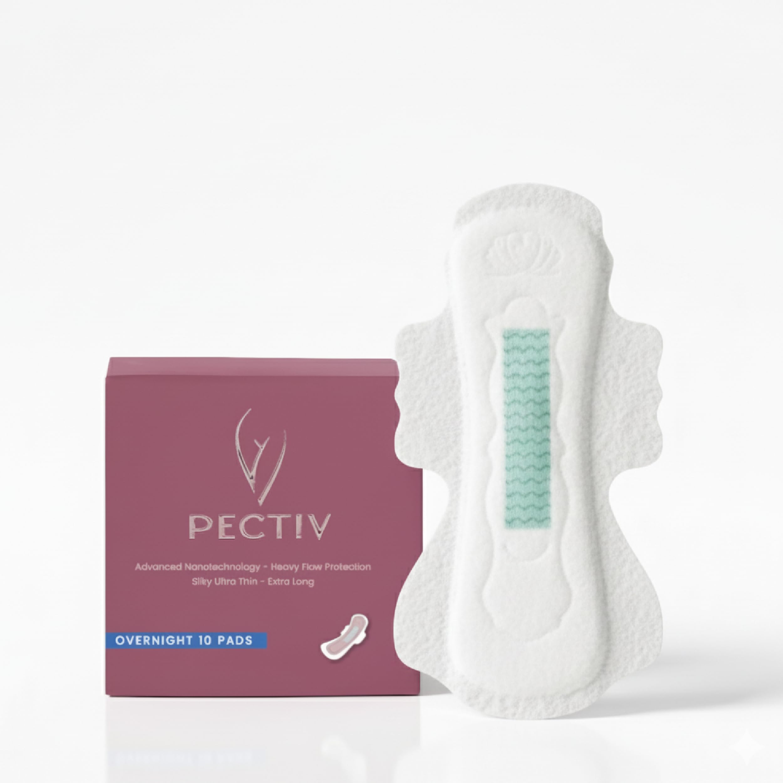 Overnight Sanitary Pads Extra Long, Super Absorbent, Leak Guard Technology for Heavy Periods, Postpartum - 4 Wings for Maximum Protection & Comfort(1 pack x 10 Pads)