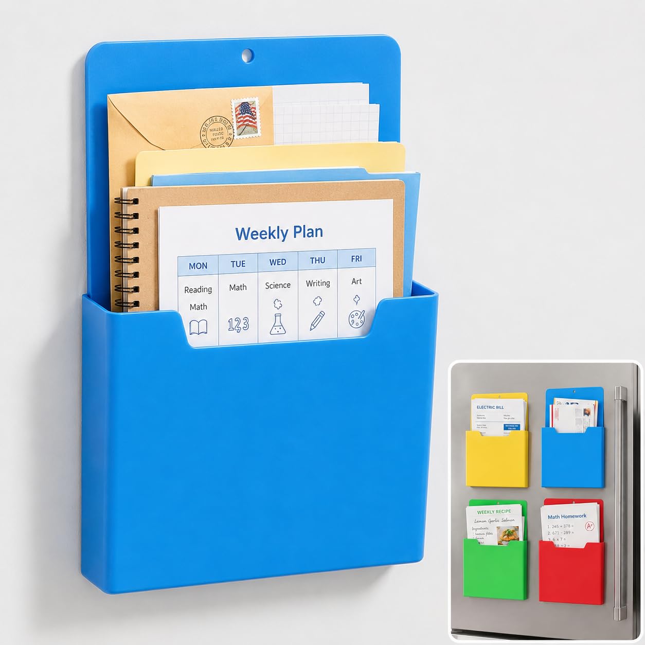Magnetic File Holder A4, Magnetic Paper Organizer For Fridge Office