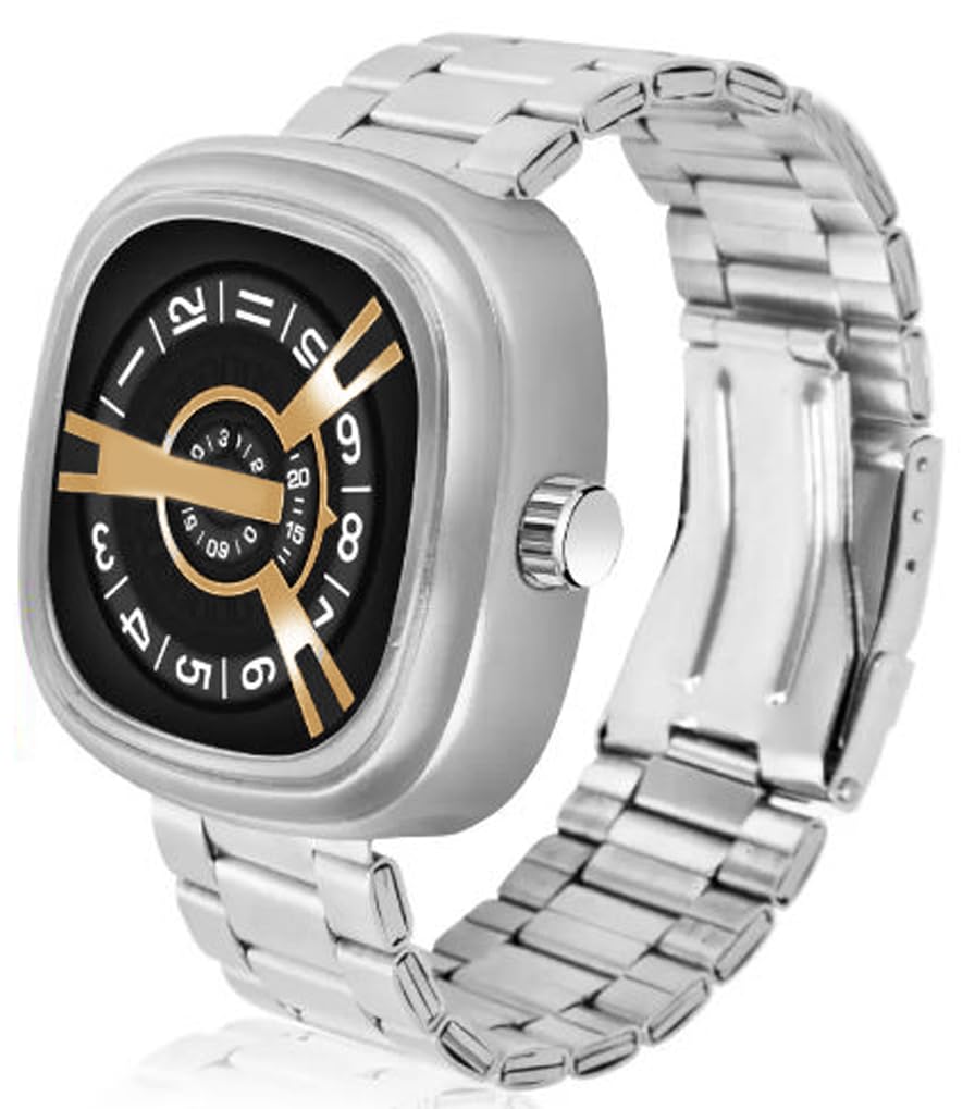 Elivor Mens Analog Smartwatch, Stainless Steel, Water Resistant, Silver (Brown) (B0D847FJ4D) Amazon Price History, Amazon Price Tracker