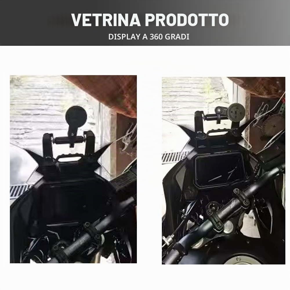 Generico Supporto per telefono per moto Supporto per moto Supporto per navigazione GPS anteriore di ricambio per MT07 Tracer700 2016-2020 Tracer 7 2021- (12/22 mm)