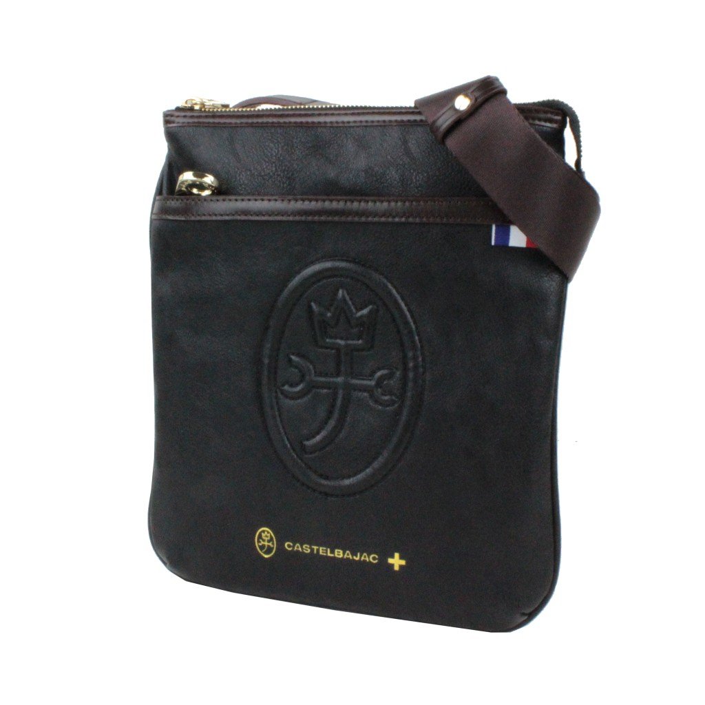 極美品 カステルバジャック ショルダーバッグ シボ革 型押し レザー ルポ 極美品 カステルバジャック ショルダーバッグ シボ革 型押し
