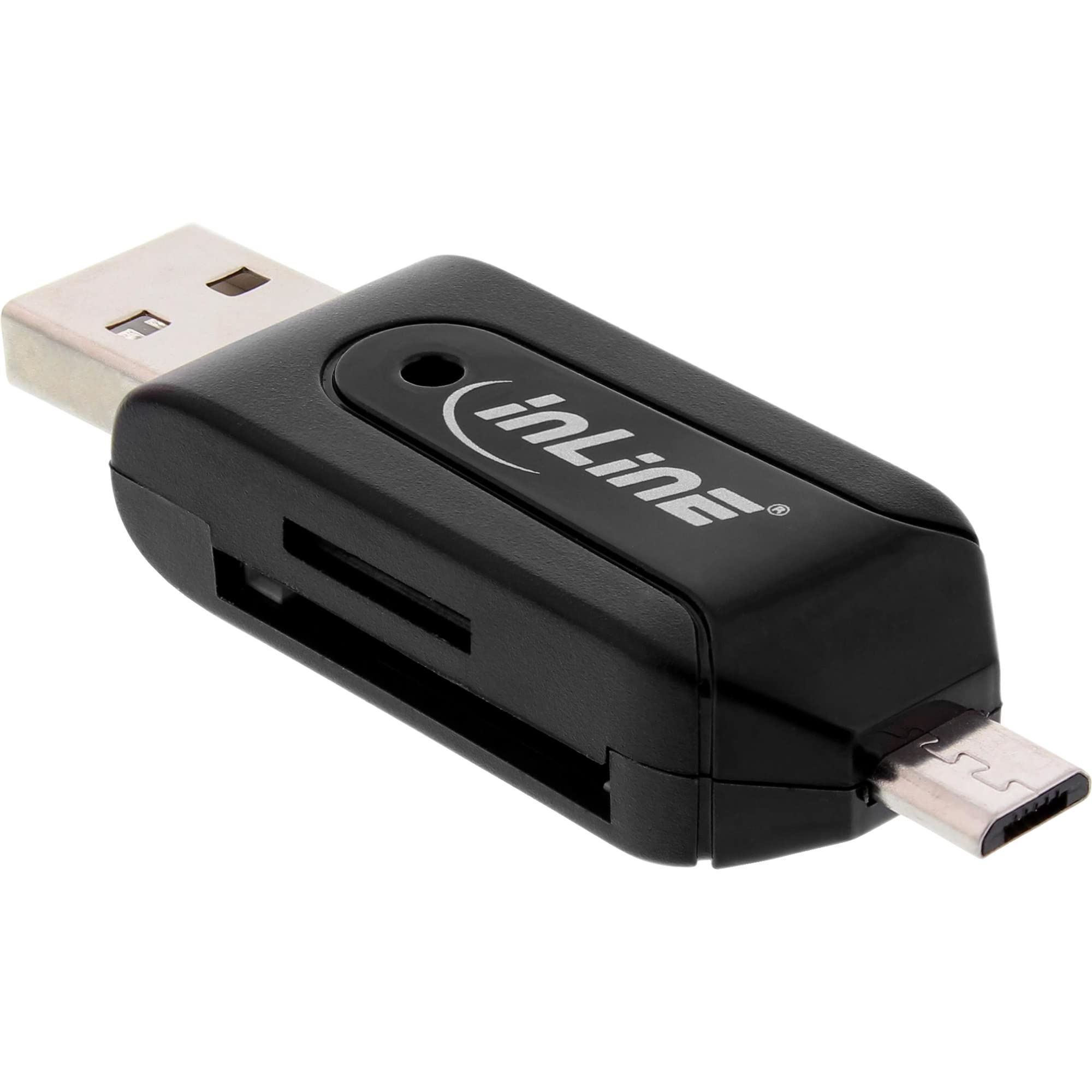 InLine 66779 OTG Dual Card Reader for SD MicroSD Android/PC BLACK