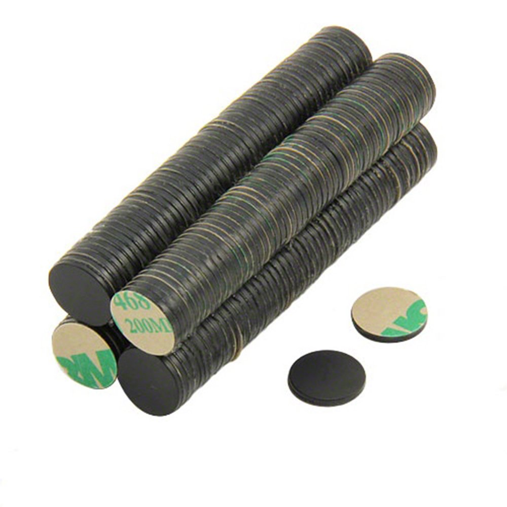 Adhesive N42 Black Epoxy Magnet for Arts, Crafts, Model Making, DIY, Hobbies, Office and Home - 10mm dia x 1mm - 0.58kg Pull - North - Pack of 400