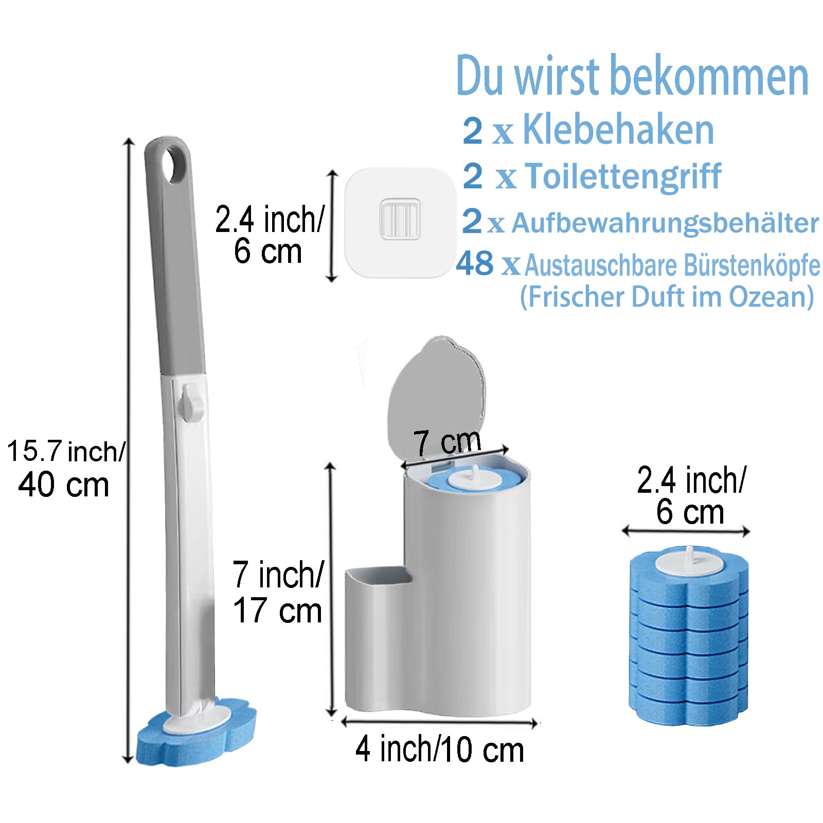 Ucaimao Disposable Toilet Brush 2 Pack - Image 4
