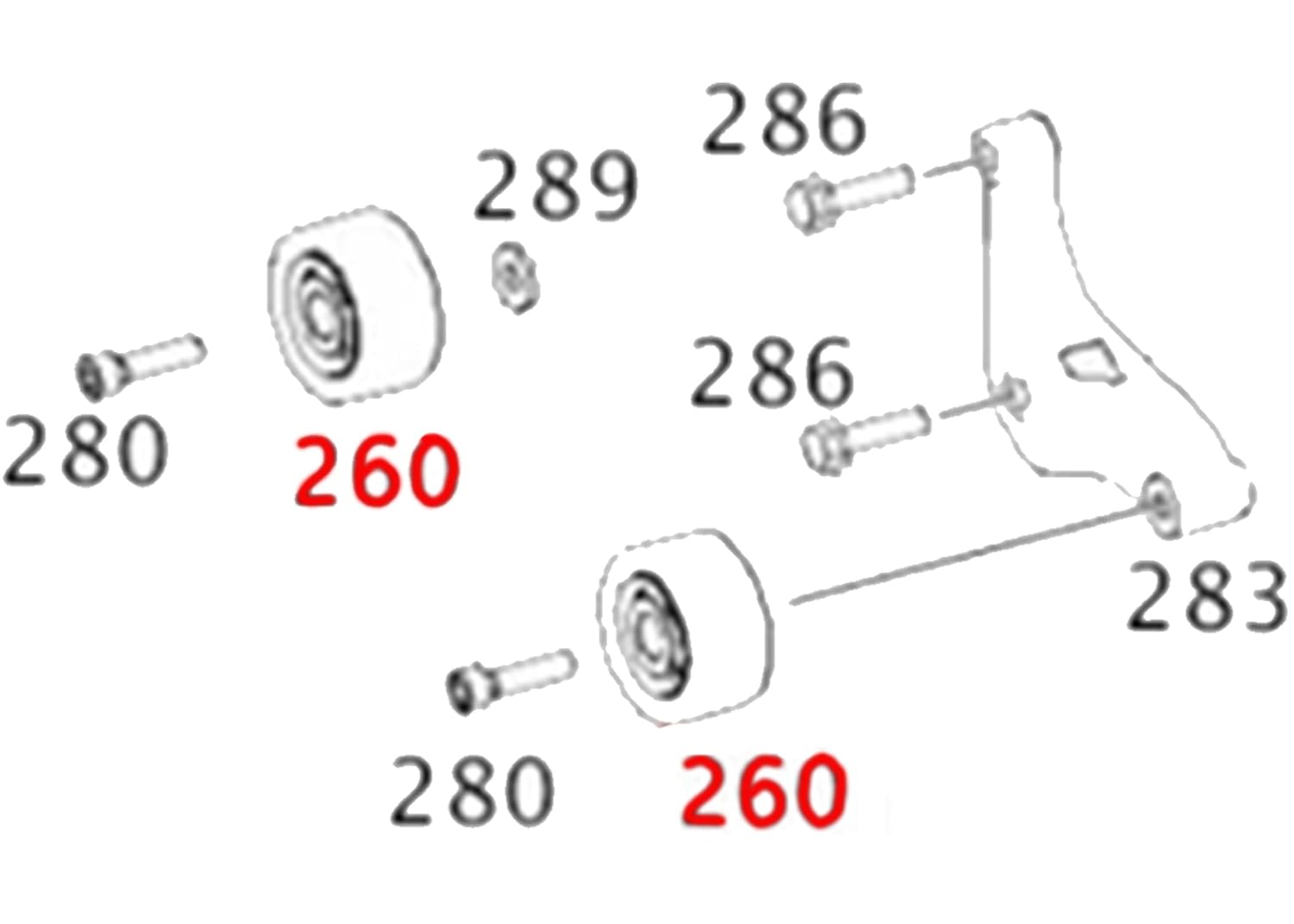 Set of 2 Pulley Guide S60, DD15 (A4722021219)