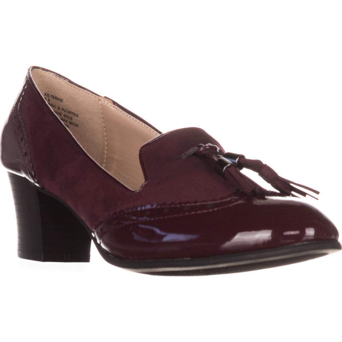 KS35 Terrie Tassel Loafer Pumps, Wine