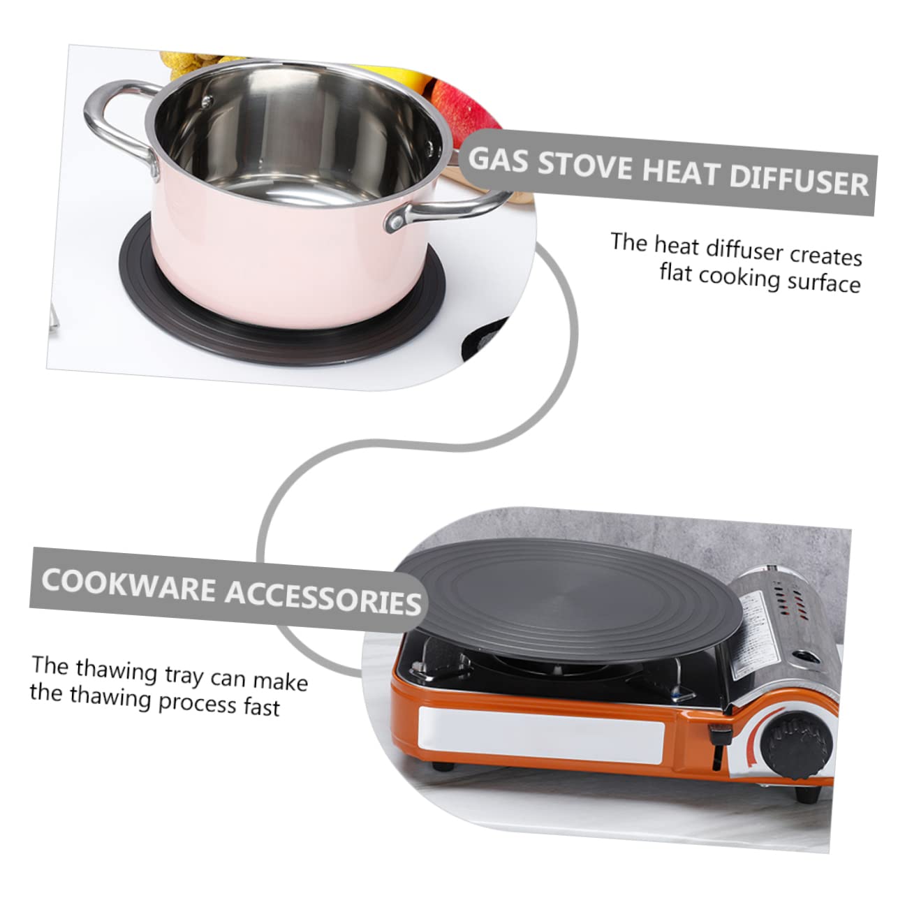 Difusor De Cocina Placa De Descongelación Reductor De Difusor De Para Estufa De Gas Fácil Limpieza