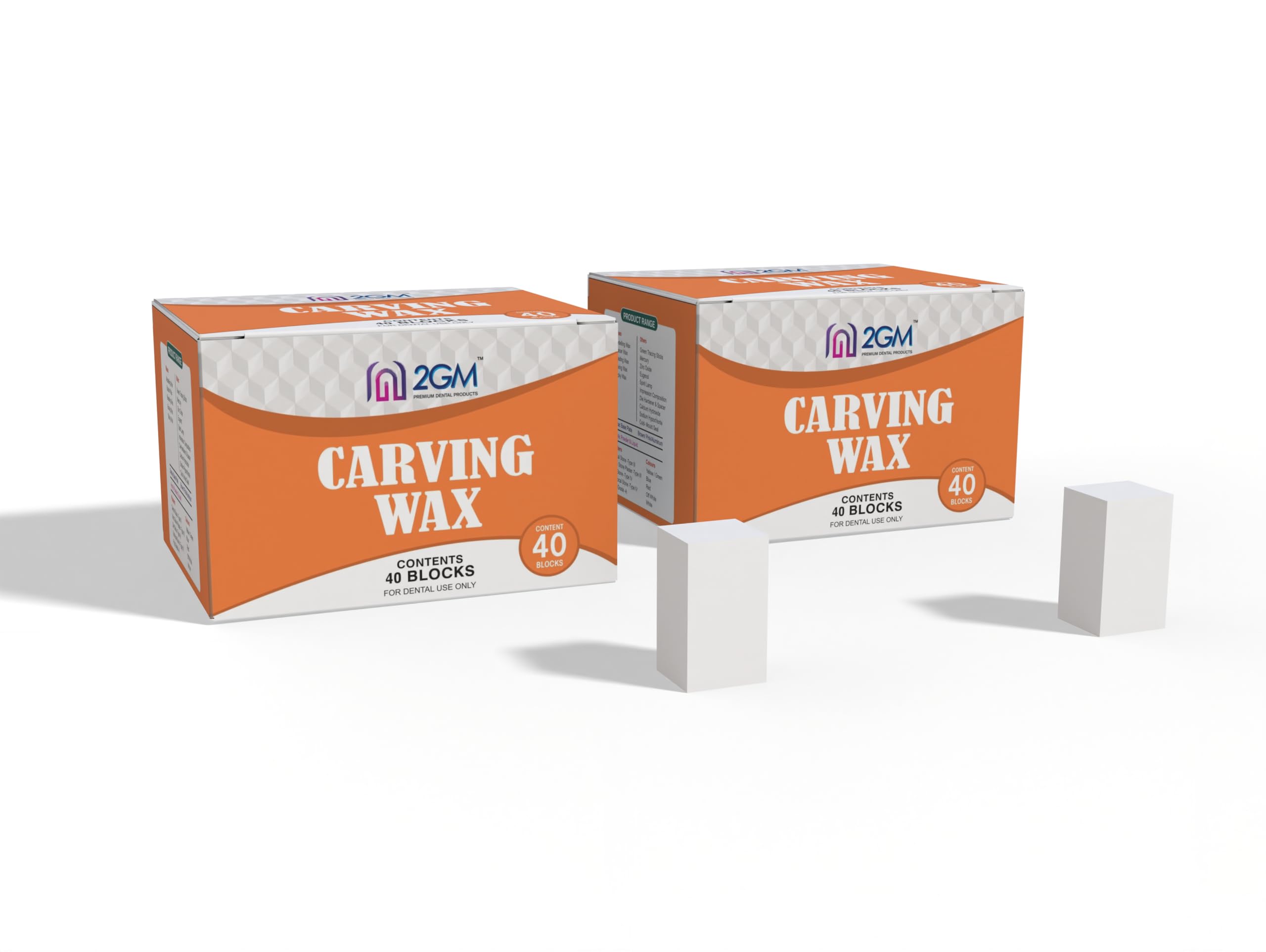 2GM Dental Carving Wax Paraffin Sculpting Wax Blocks White 200g | Professional Grade Dental Modeling Wax for Techniques, Student Projects & Laboratory Use | Pack of 2, 40 Blocks Each-image-17
