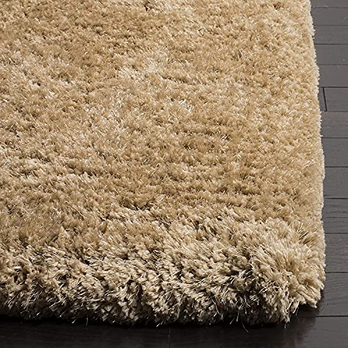 Image of Urban Modern Decor Features 5x7 Feet Modern Soft Shaggy Carpet Thick, Fluffy & 2 inch Pile Shag Rug for Your Kids Room, Bedroom & Livingroom(5x7 feet, Beige Plain)