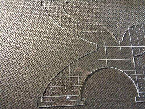 NgoSew Quilting Template Ruler 3mm Thick Spinning Wheel Swags Low Shank Machine Ruler Foot - Thumbnail 2
