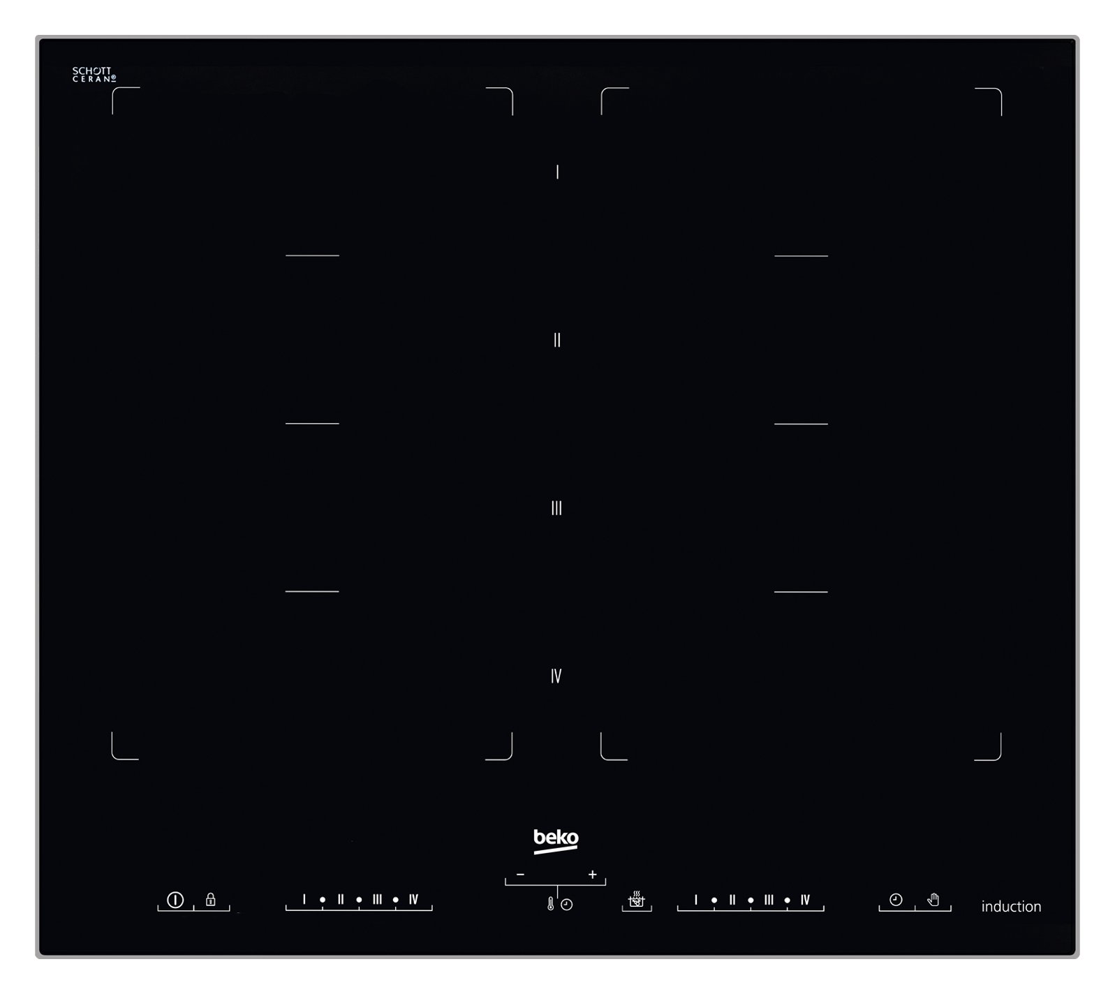 Beko HII 68600 PTX Incasso A induzione Nero piano cottura