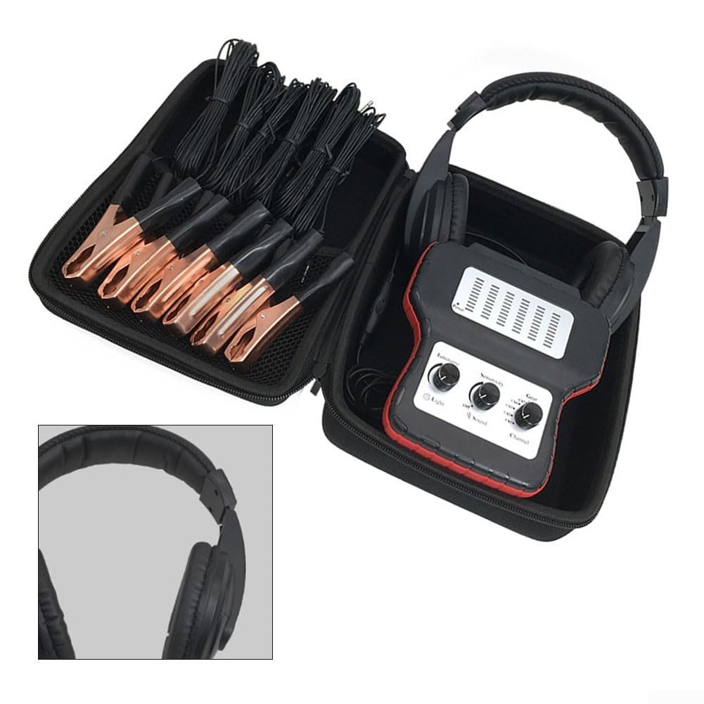 Detector de ruido del motor de 6 canales para coche, dispositivo de diagnóstico estetoscopio con sensibilidad ajustable, indicador de sonido y luz para detectar el ruido del chasis