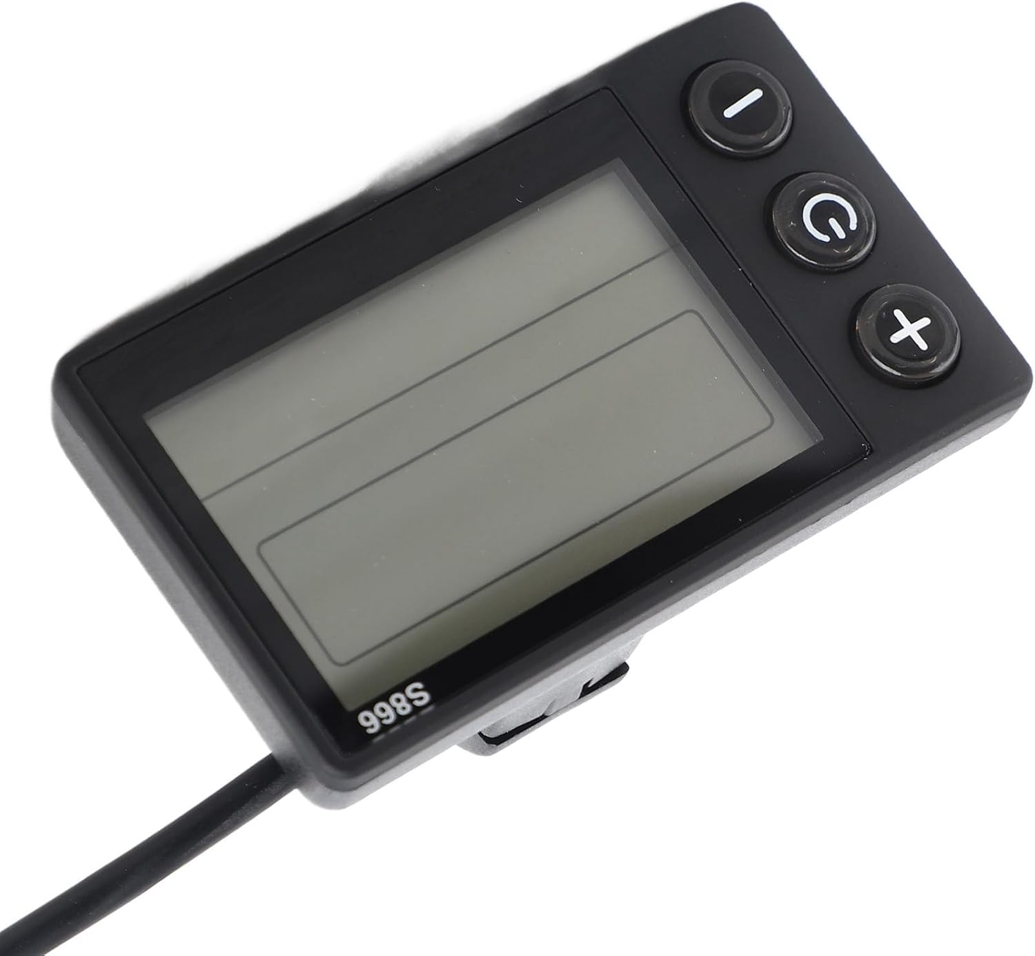 S866 Electric Bicycle Display LCD Meter, Speedometer Odometer, 24V 36V 48V Electric Scooter Control Panel with SM Plug for 0.9in Handlebars Black