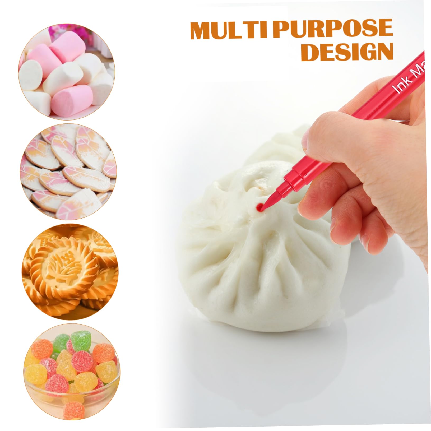 IMIKEYA 5 Sätze Backstift Marshmallow Stäbe Zuckerstangen Farbstifte Für Backwaren Keksnadeln Markierungen Backzubehör Essbare Stifte Zum Dekorieren Von Keksen Plastik 3 Stück * 5