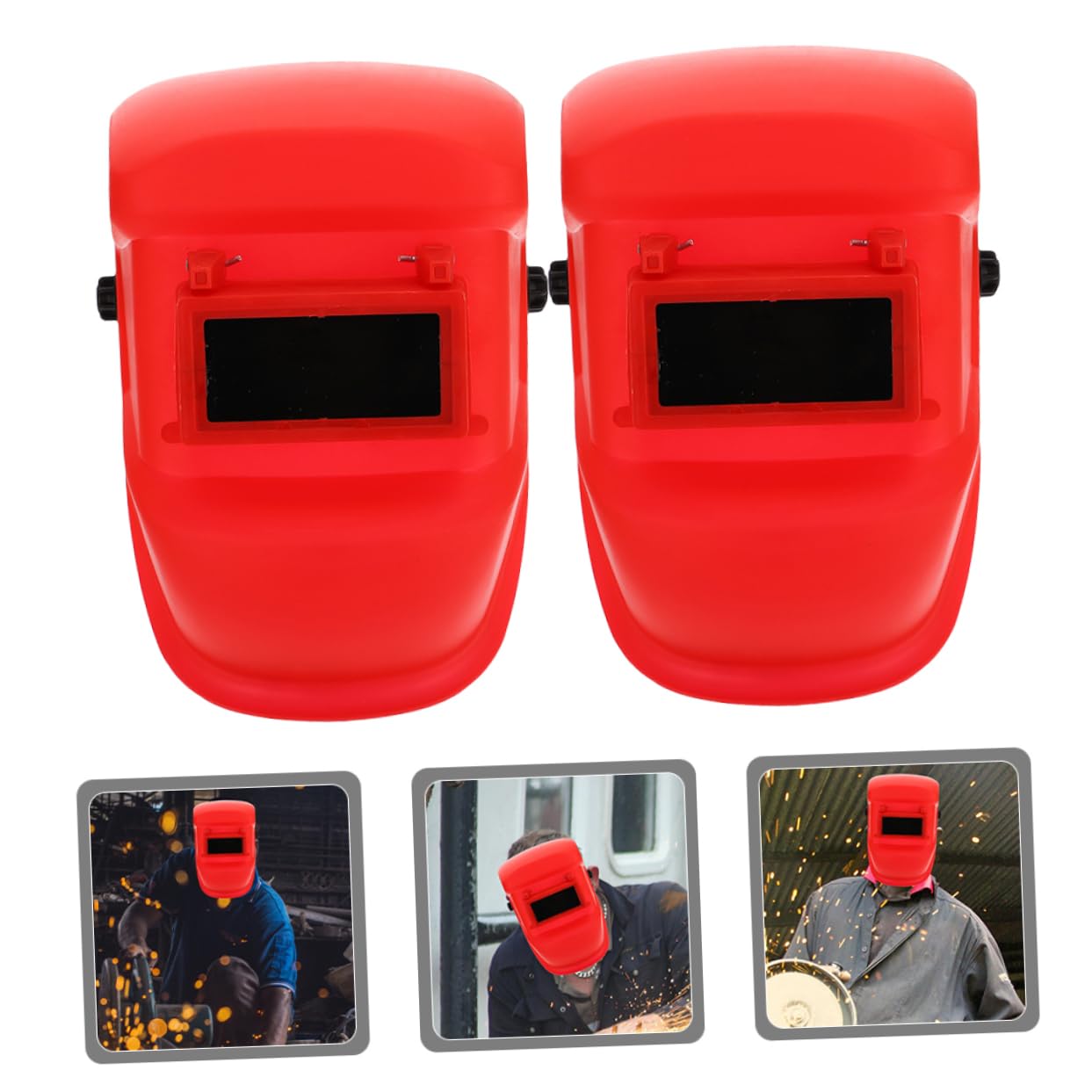 HOMSFOU 2pezzi Maschera Di Saldatura Protettiva Leggera Design Professionale Per Saldatori Protezione Completa Per Viso e Occhi Per Lavori Di Saldatura e
