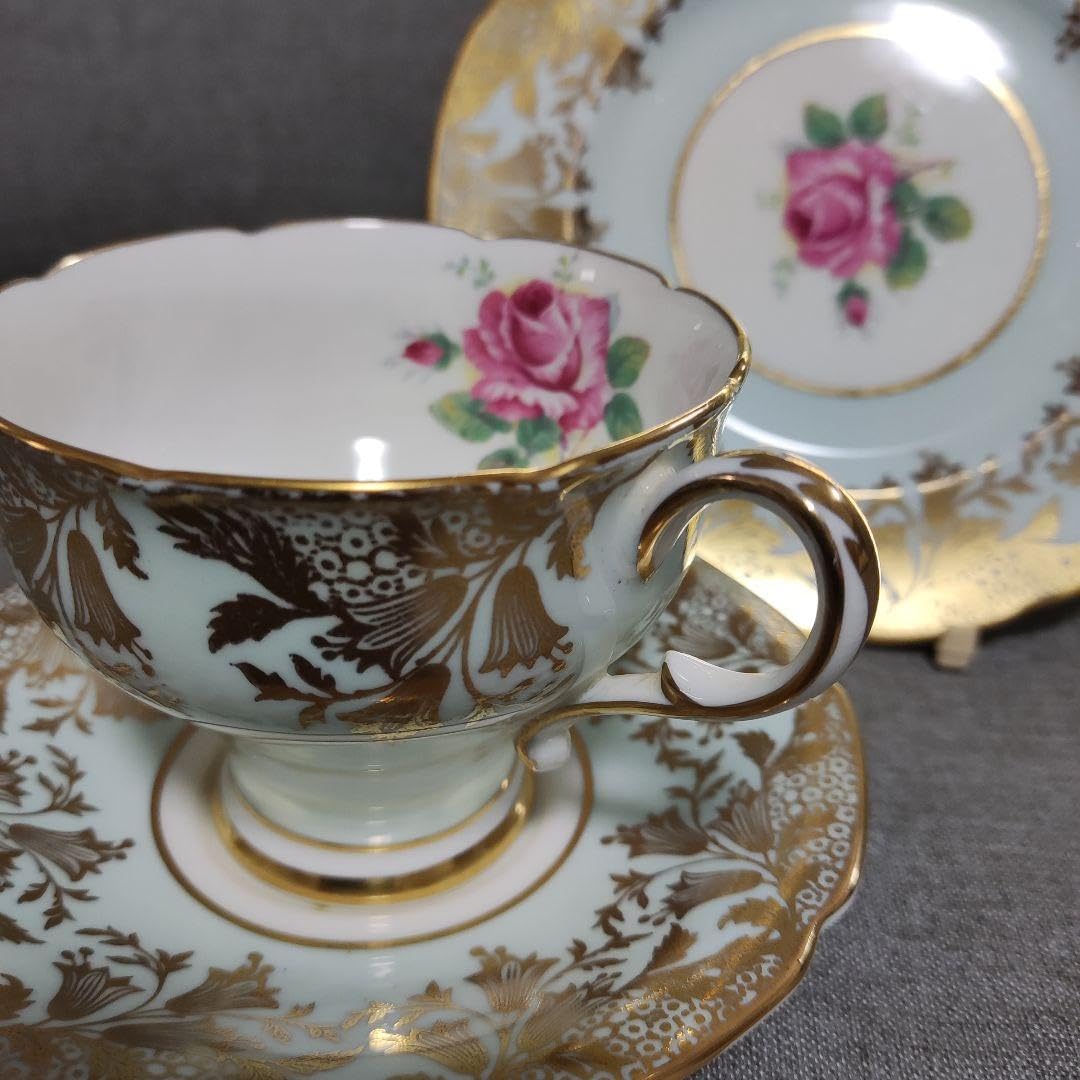 Amazon | パラゴン CS ローズ薄水色とゴールドのカップ＆ソーサー 