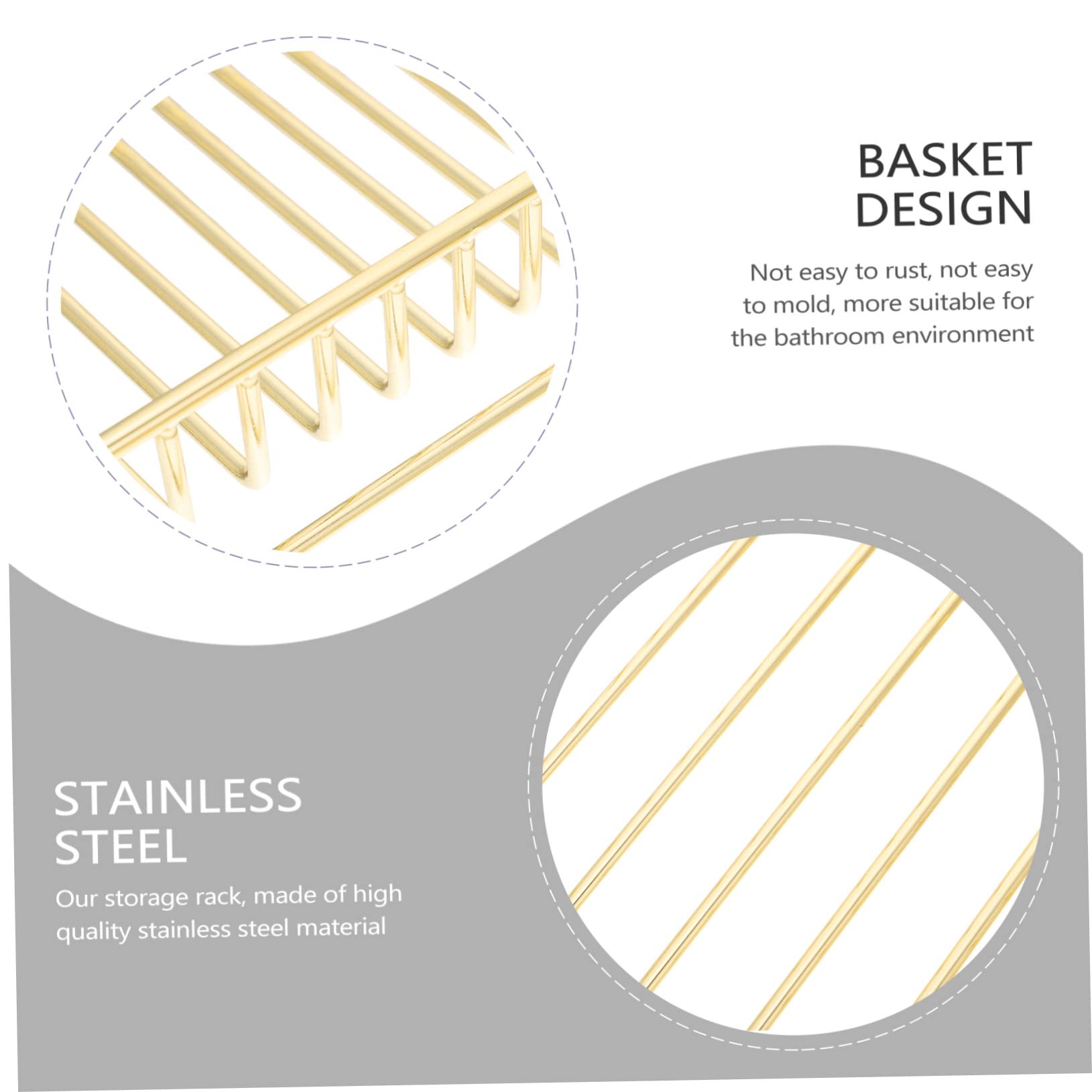 Bandeja Organizadora De Bambú Para Bañera Con Laterales Extensibles Y Estante De Acero Inoxidable Para Bañera Con Soporte Para Barra De Sonido Y Jabonera - Dorado - 63 X 20 X 4 Cm, Dorado - 63 X 20 X