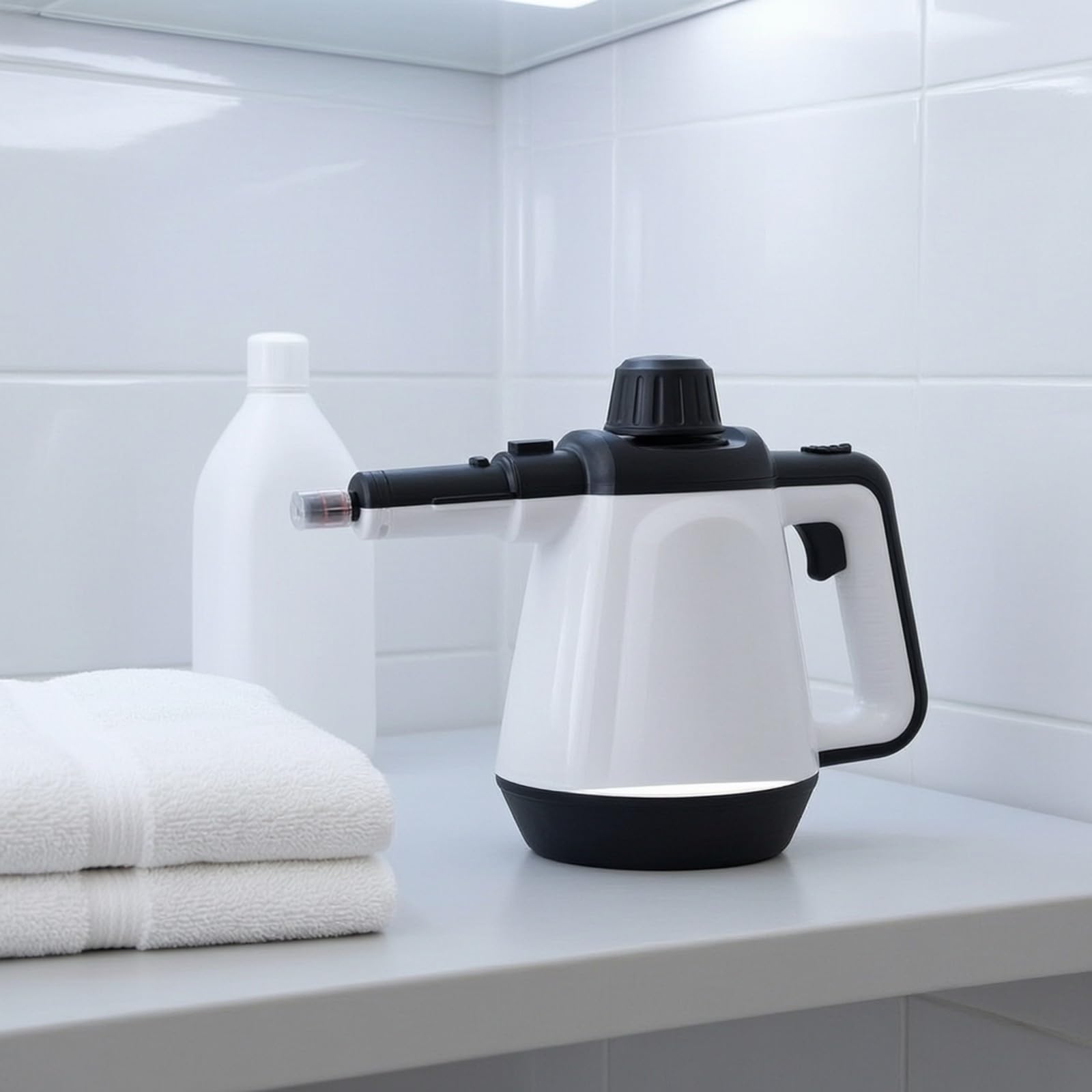 Pulitore a Vapore Portatile Multiuso Pulitore a Vapore con Accessori Compatto Vaporizzatore Domestico per Pulizie Domestiche,