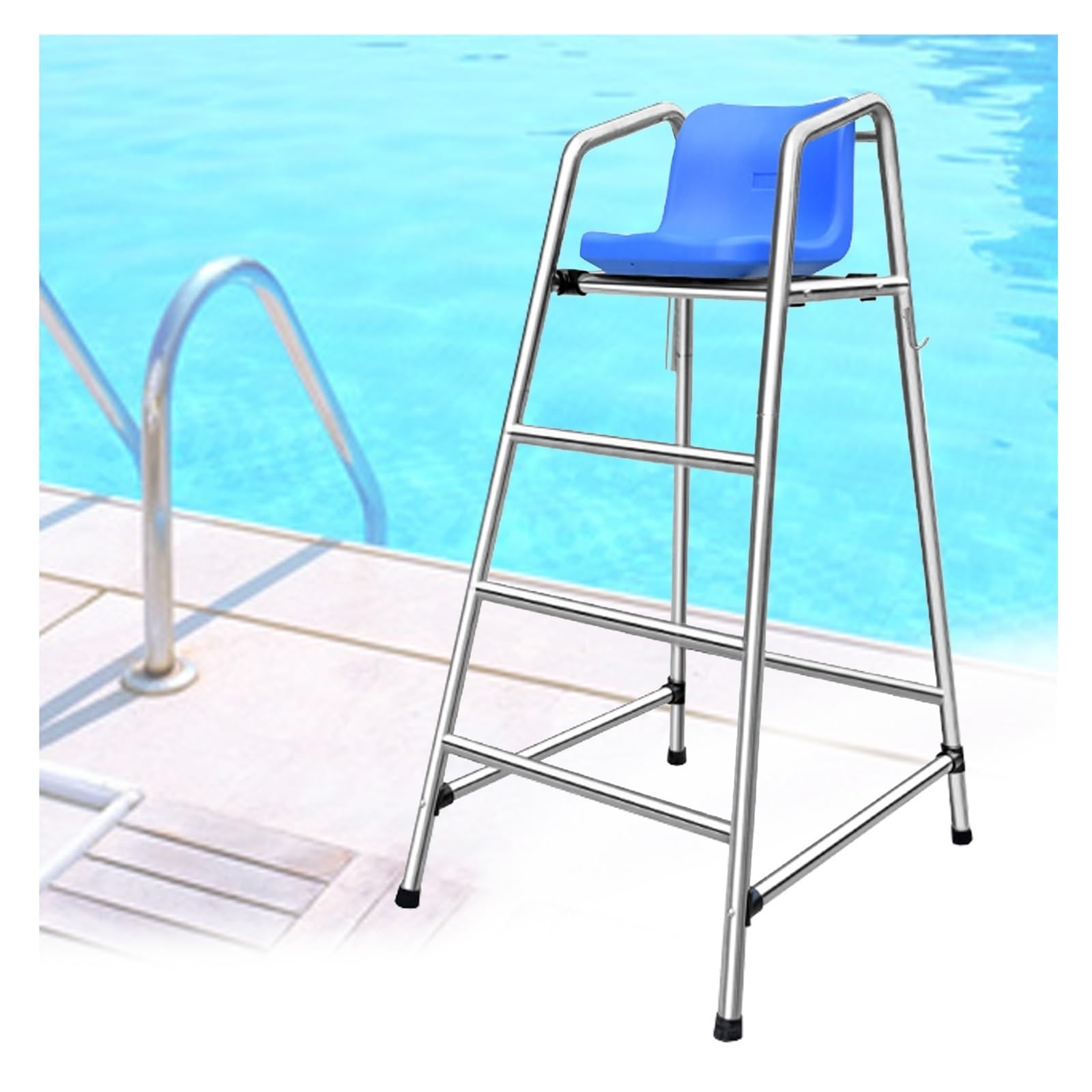 Chaise de surveillance de piscine luxe en inox 304 pour parc aquatique
