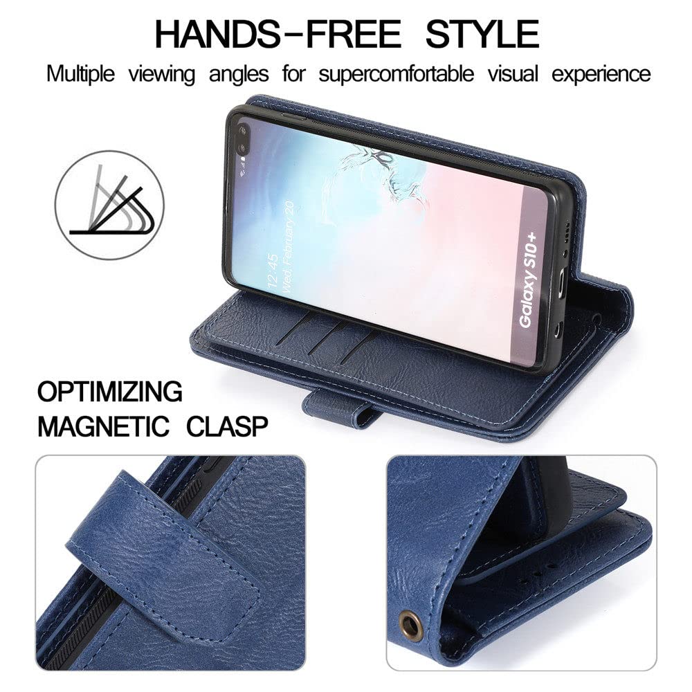 Funda Tipo Billetera para Samsung Galaxy S22 S21 S20 FE S10E S9 S8 Note 20 10 9 8 Ultra Plus Funda de Cuero con Ranura para Tarjeta magnética, Verde, para Galaxy S21