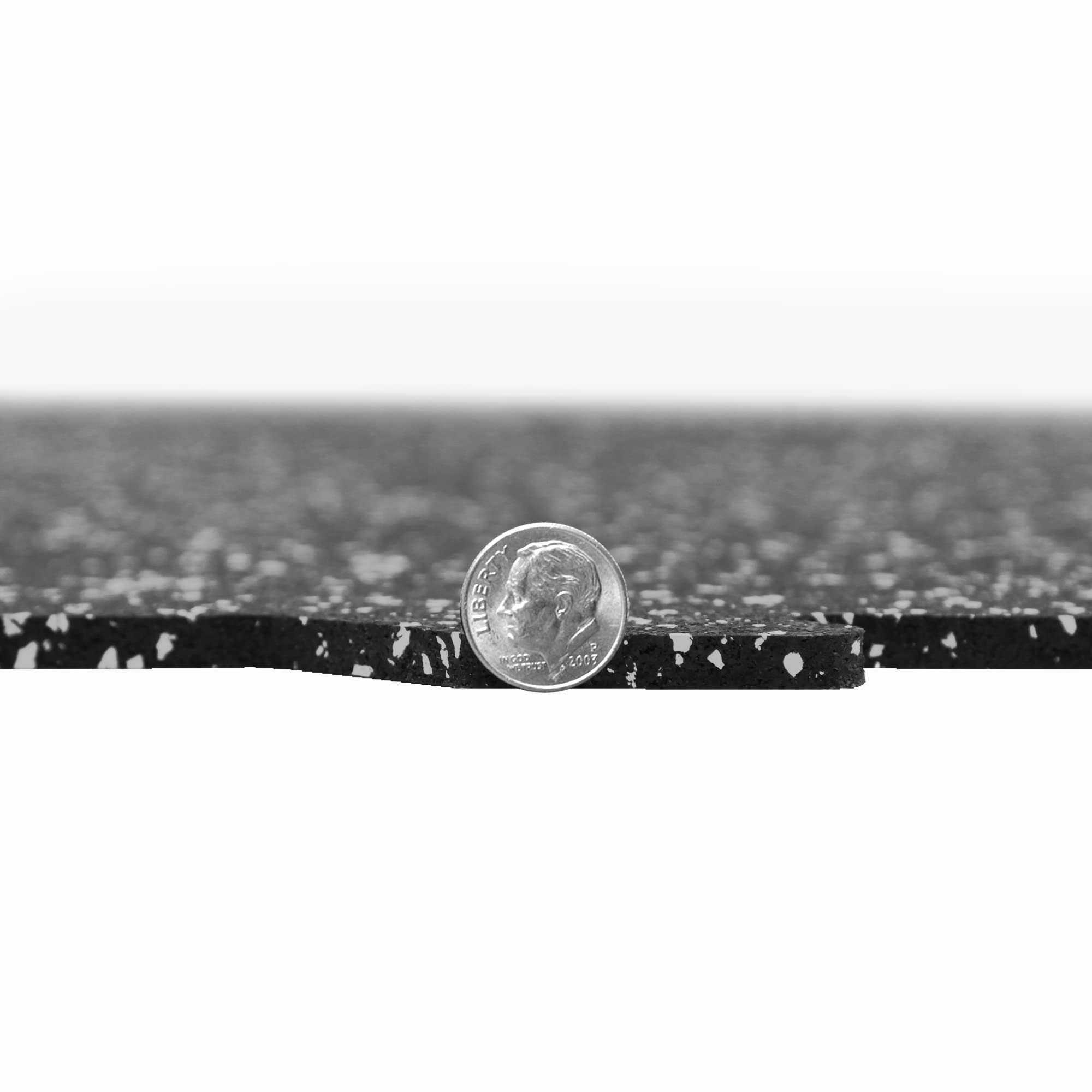 IncStores 6mm Thick Energy Rubber Interlocking Floor Tiles Large Recycled Rubber Floor Tiles