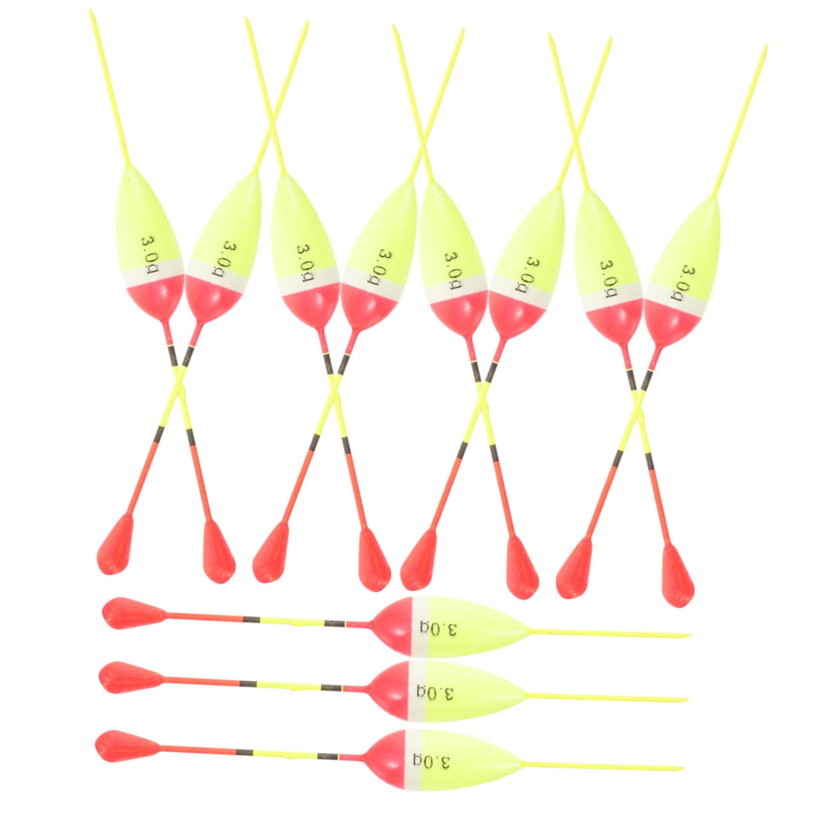 SUPVOX Pôle Kit De Leurre De Pêche pour La Pêche Canne À Pêche Flottante Trousse Flotteur De Pêche Flotteurs De Canne À Pêche Engrenage Acier Inoxydable Yellow