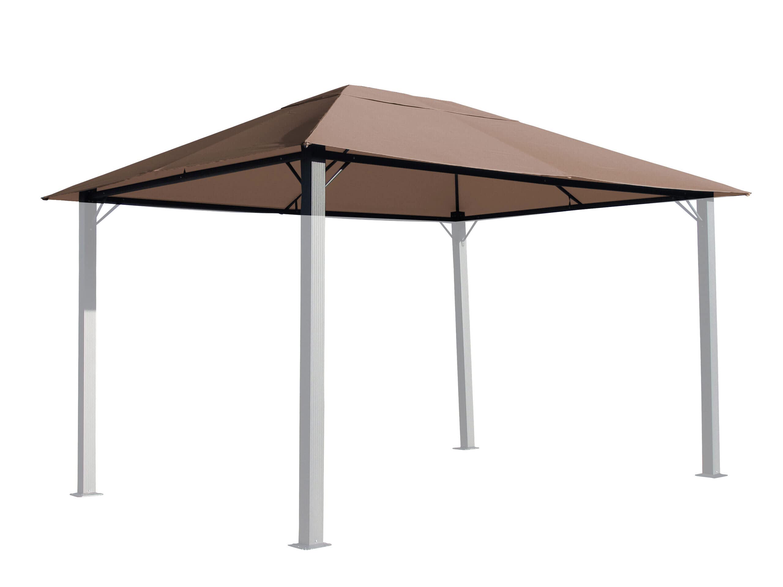QUICK STAR Tetto di Ricambio per Gazebo Paris, 3 x 4 m, Grigio Tortora