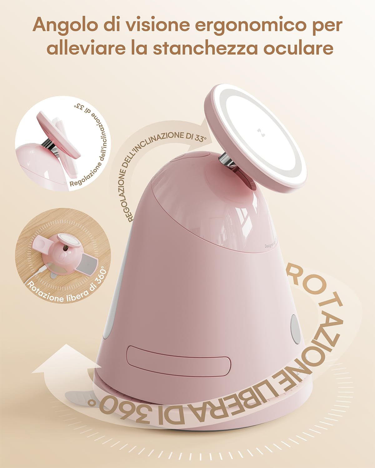 ZEEHOO Stazione di ricarica wireless 4 in 1 per Apple, caricabatterie magnetico e luce dimmerabile, caricabatterie wireless da15W per iPhone17,16,15,14,13, iWatch, Samsung Galaxy Watch