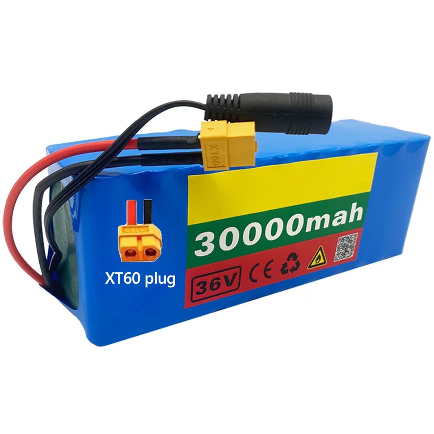 E-Bike Pedelec Akku 36V 30V Ebike Battery Pack 10S3P Rechargeable Li-Ion Battery Eingebauter BMS PVC-Akku Mit 42V 2A Ladegerät für 250W E-Bike E-Fahrrad E-Scooter E-Motor