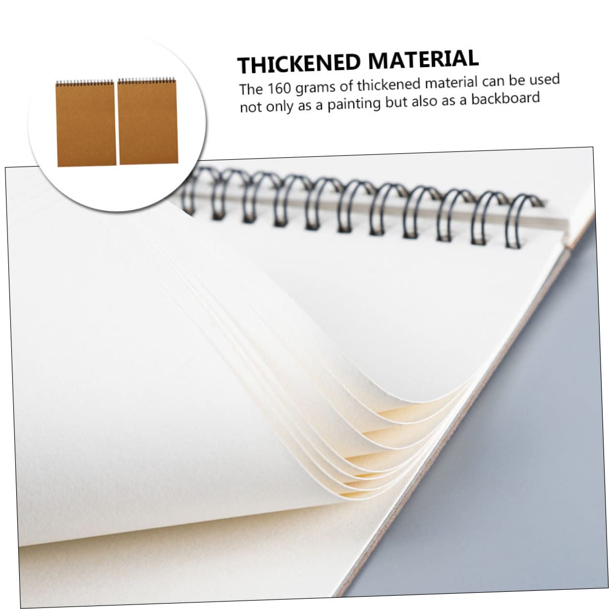 TEHAUX Carnet de Croquis à Spirale Papier Dessin Marron A4 Lot de 2